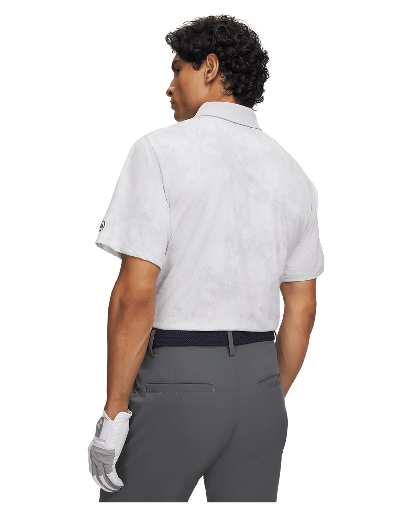 Under Armour Men's Drive Printed Polo - Halo Grey/White/Castlerock