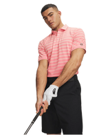 Under Armour Men's Drive Stripe Polo - Posh Pink/Midnight Navy