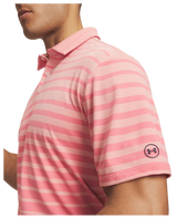 Under Armour Men's Drive Stripe Polo - Posh Pink/Midnight Navy