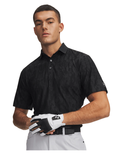 Under Armour Men's Drive Jacquard Polo - Black/Anthracite/Halo Grey