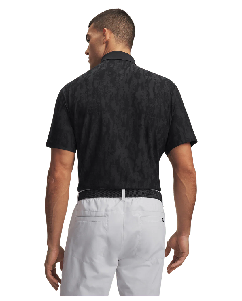 Under Armour Men's Drive Jacquard Polo - Black/Anthracite/Halo Grey