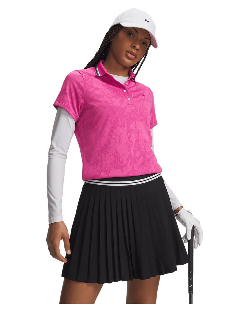 Under Armour Women's ArmourDry Jacquard Polo - Virtual Pink/Virtual Pink
