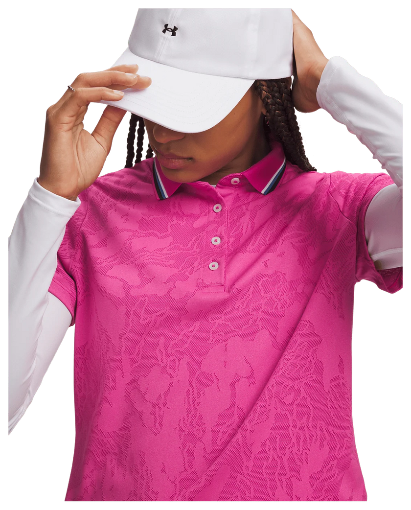 Under Armour Women's ArmourDry Jacquard Polo - Virtual Pink/Virtual Pink