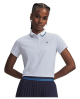 Under Armour Women's ArmourDry Printed Polo - White/Aegean Blue/Midnight Navy