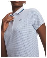 Under Armour Women's ArmourDry Printed Polo - White/Aegean Blue/Midnight Navy