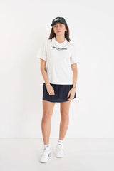 2025 Huffer Women's Pique Short Sleeve Polo - Baddie Chalk