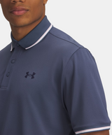 2025 Under Armour Men's Playoff 3.0 Rib Polo - Downpour Grey/Midnight Navy