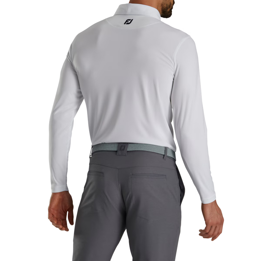 FootJoy Men's Performance Long Sleeve Sun Protection Polo - White