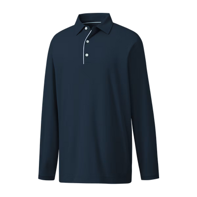 FootJoy Men's Performance Long Sleeve Sun Protection Polo - Navy