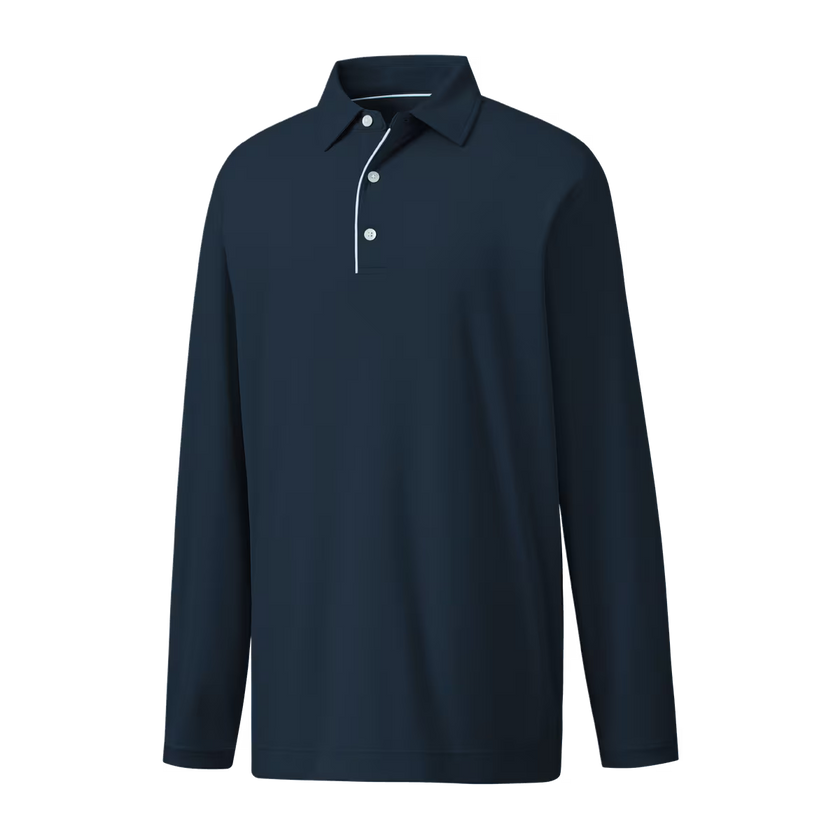 FootJoy Men's Performance Long Sleeve Sun Protection Polo - Navy