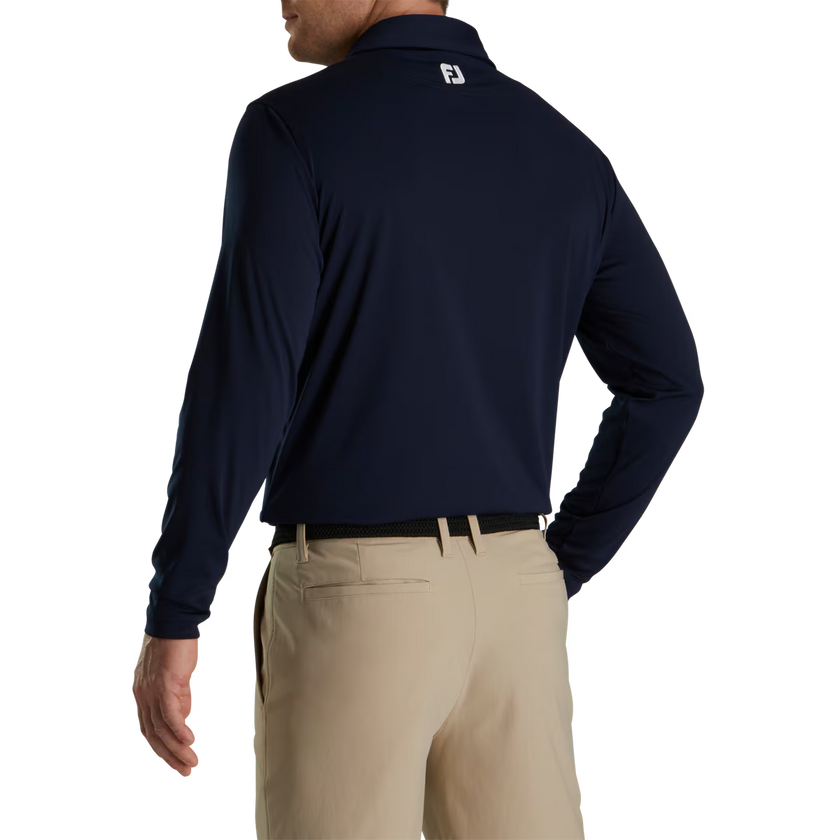 FootJoy Men's Performance Long Sleeve Sun Protection Polo - Navy