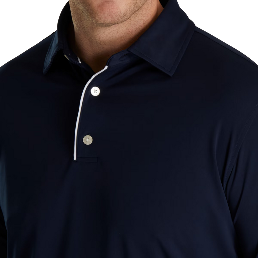 FootJoy Men's Performance Long Sleeve Sun Protection Polo - Navy