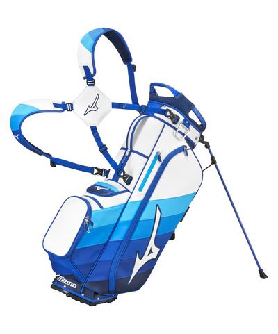 2025 Mizuno Tour Stand Golf Bag - White/Blue