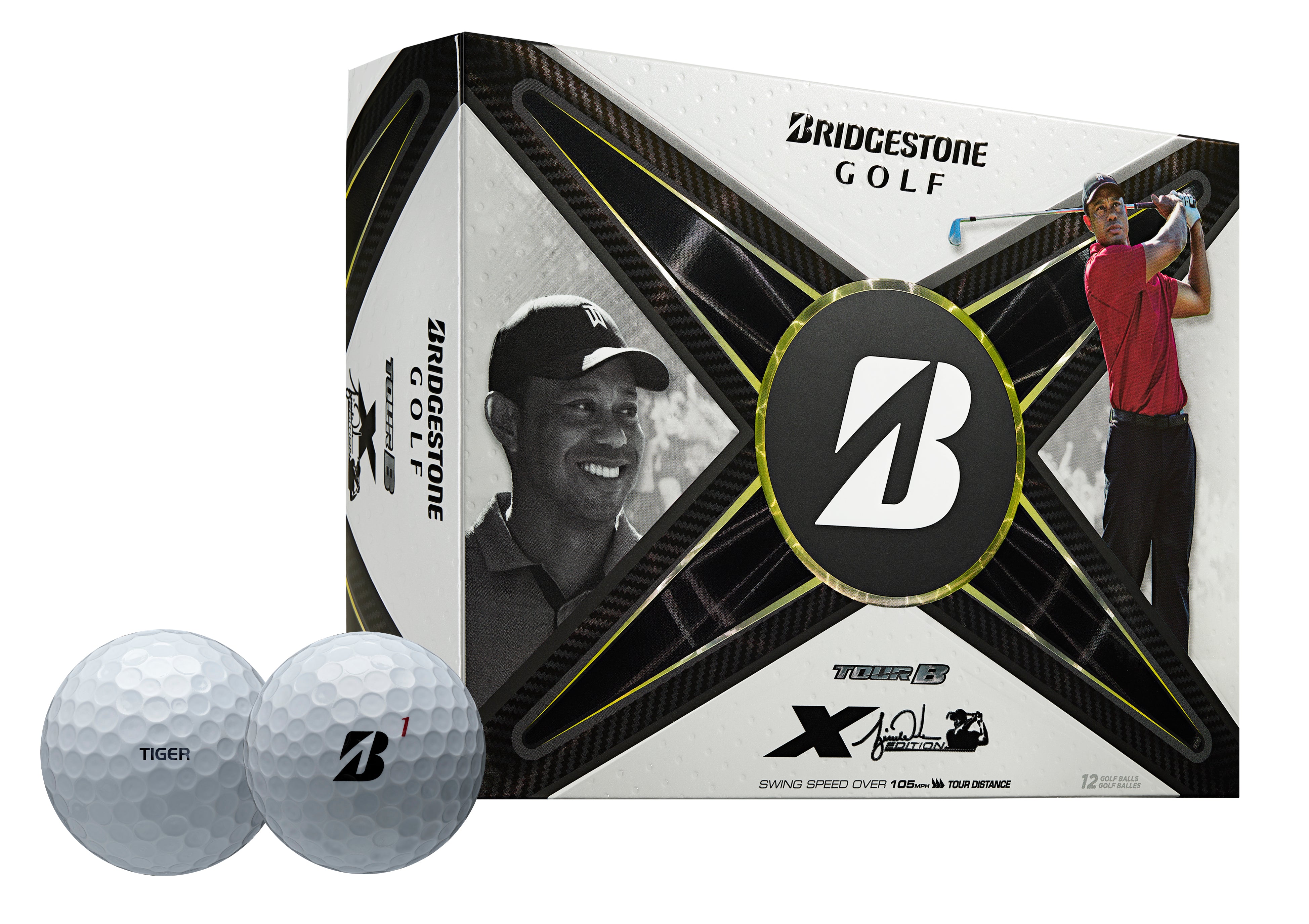 2024 Bridgestone Tour B X Tiger Golf Ball - White – The Clubroom