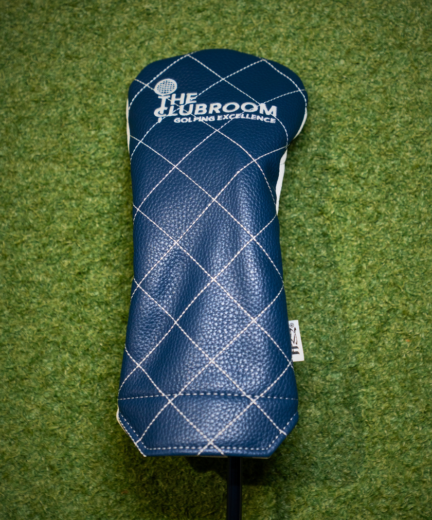 Clubroom Elite Two Tone Vintage Quilt Stitch Fairway Headcover - Navy/White