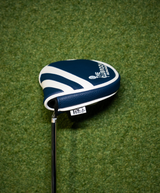 Clubroom Heritage Elite Track Mallet Putter Cover - Navy and White