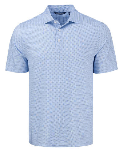 2025 Cutter & Buck Men's Eco Diamond Print Polo - Tour Blue