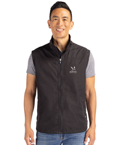 Cutter & Buck Mens Charter Eco Vest - Black (Muriwai Golf Links Logo)