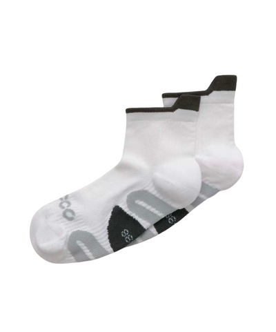 Ecco Men's Tour Lite Ankle Cut Sock - White