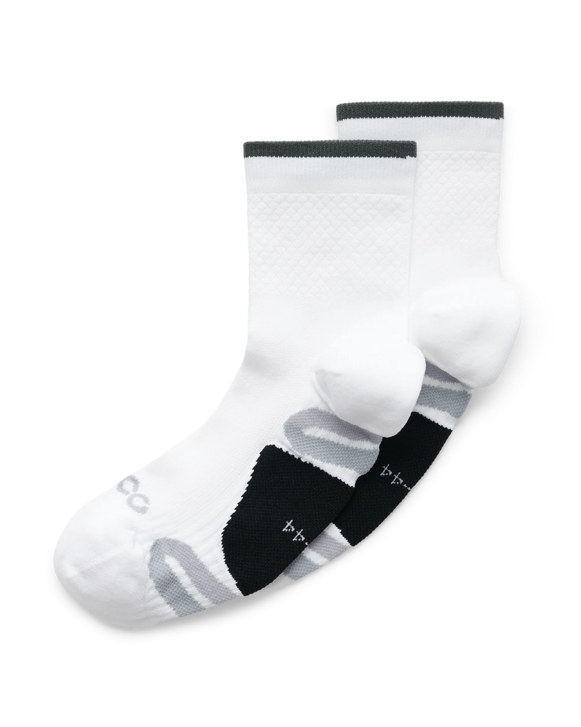 Ecco Men's Tour Lite Mid-Cut Sock - White