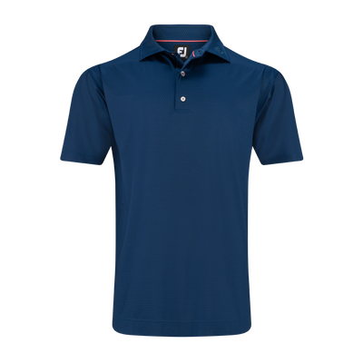 2024 FootJoy Tonal Triangle Print Lisle Men's Polo - Navy