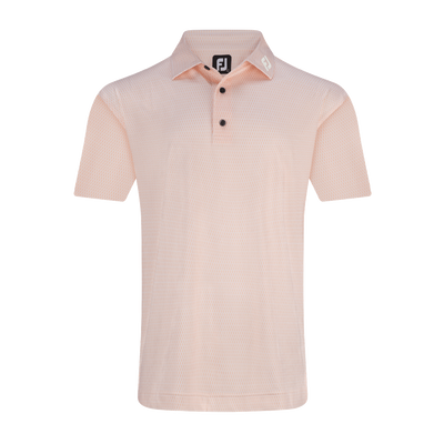 2025 FootJoy Men's Skyscrapper Print Lisle Self Collar Polo - Sunset/White