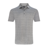 2025 FootJoy Men's Jacquard Wave Self Collar Polo - Platinum