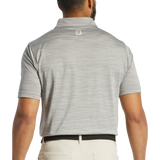 2025 FootJoy Men's Jacquard Wave Self Collar Polo - Platinum