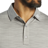 2025 FootJoy Men's Jacquard Wave Self Collar Polo - Platinum