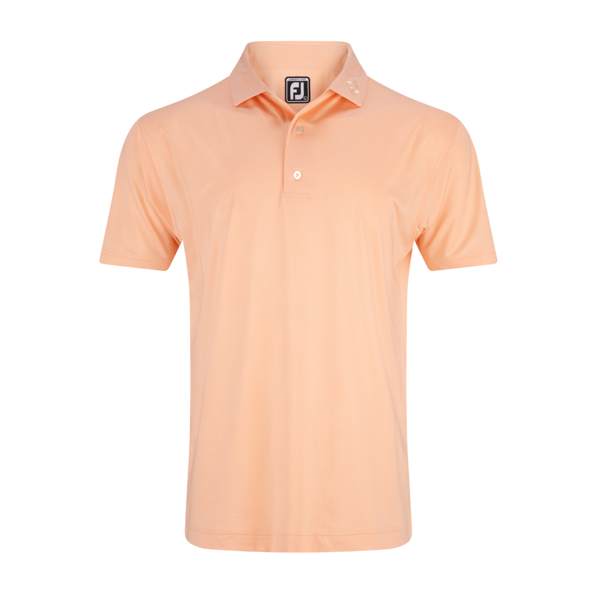 2025 FootJoy Men's Pinwheel Print Lisle Self Collar Polo - Sunset