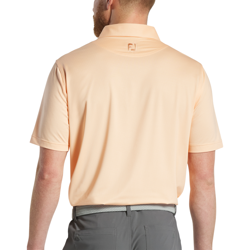 2025 FootJoy Men's Pinwheel Print Lisle Self Collar Polo - Sunset