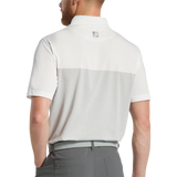 2025 FootJoy Men's Lisle Tonal Block Polo - White