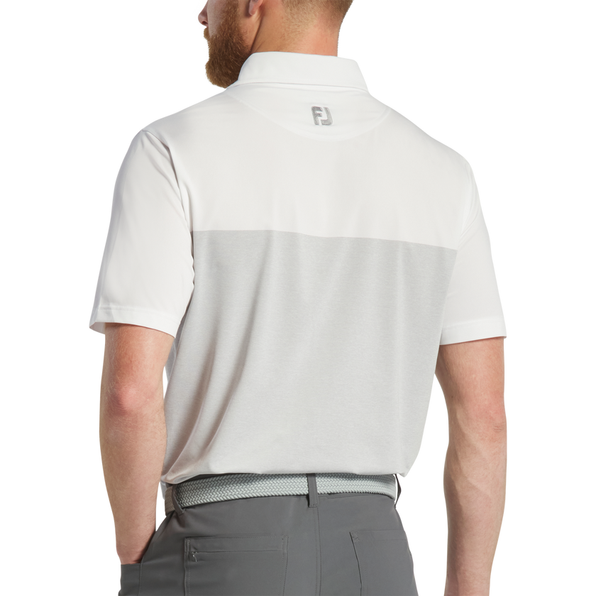 2025 FootJoy Men's Lisle Tonal Block Polo - White