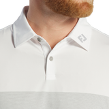 2025 FootJoy Men's Lisle Tonal Block Polo - White