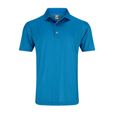 2025 FootJoy Men's Leaf Print Polo - Emerald / Blue