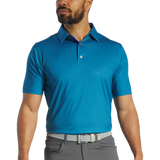 2025 FootJoy Men's Leaf Print Polo - Emerald / Blue