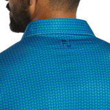 2025 FootJoy Men's Leaf Print Polo - Emerald / Blue