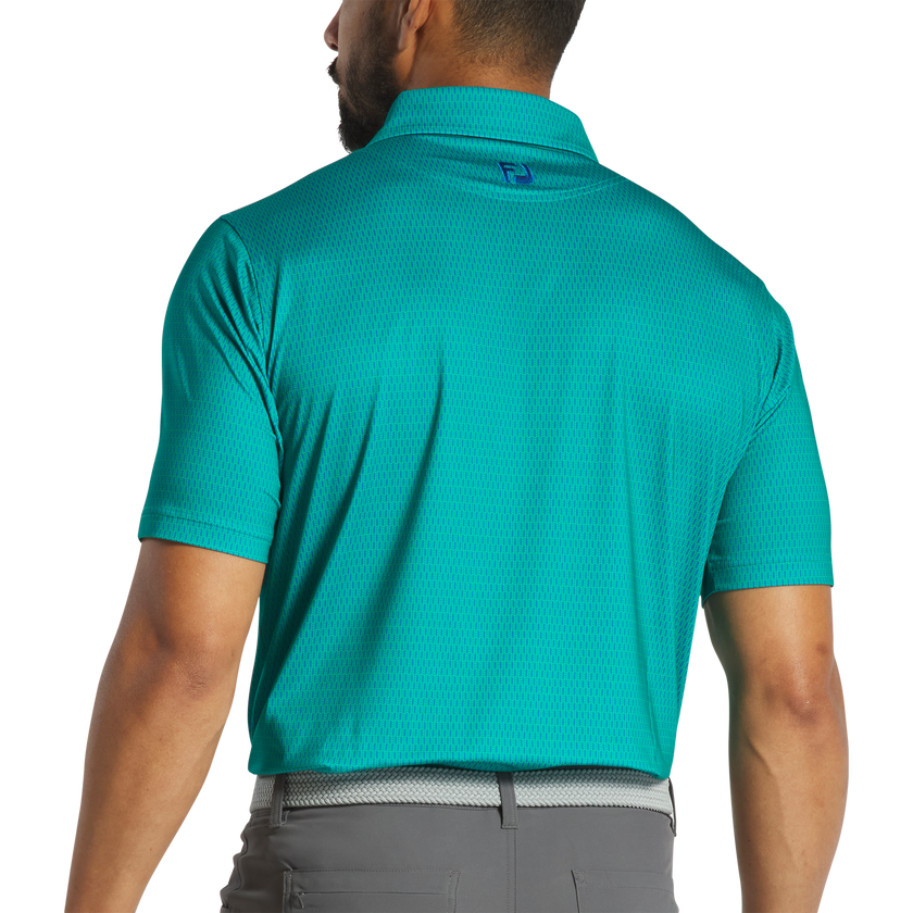 2025 FootJoy Men's Skyscrapper Print Polo - Blue / Emerald