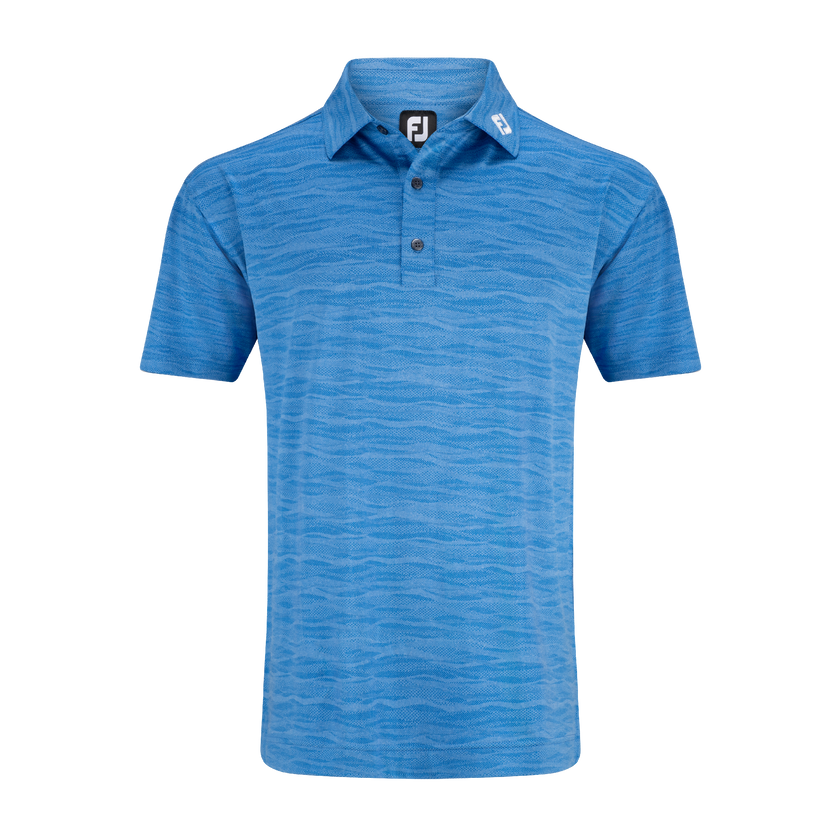 2025 FootJoy Men's Jacquard Wave Polo - Blue