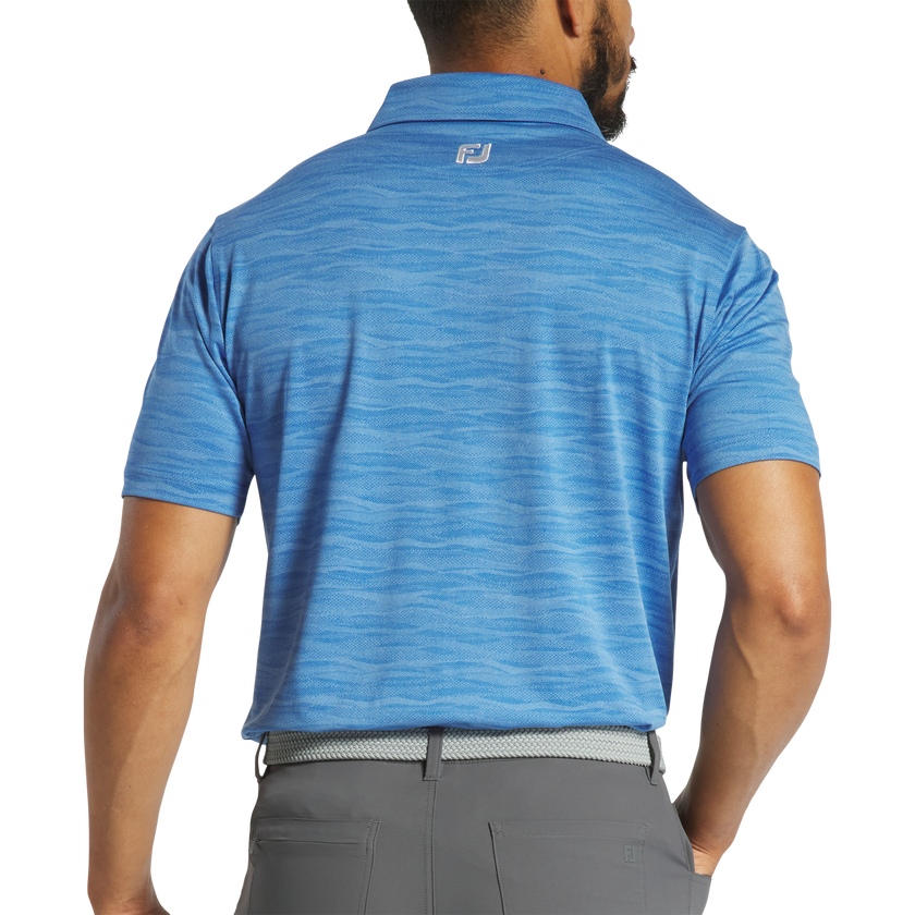 2025 FootJoy Men's Jacquard Wave Polo - Blue