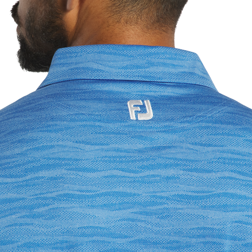 2025 FootJoy Men's Jacquard Wave Polo - Blue