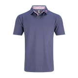 2025 FootJoy Solid Stretch Pique Floral Trim Polo - Purple