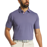 2025 FootJoy Solid Stretch Pique Floral Trim Polo - Purple