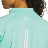 2025 FootJoy Women's 1/4 Zip Dot Jacquard Midlayer - Aqua