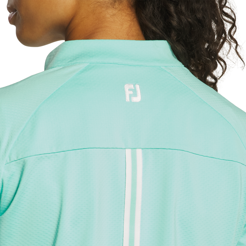 2025 FootJoy Women's 1/4 Zip Dot Jacquard Midlayer - Aqua