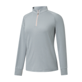 2025 FootJoy Women's 1/4 Zip Dot Jacquard Midlayer - Grey