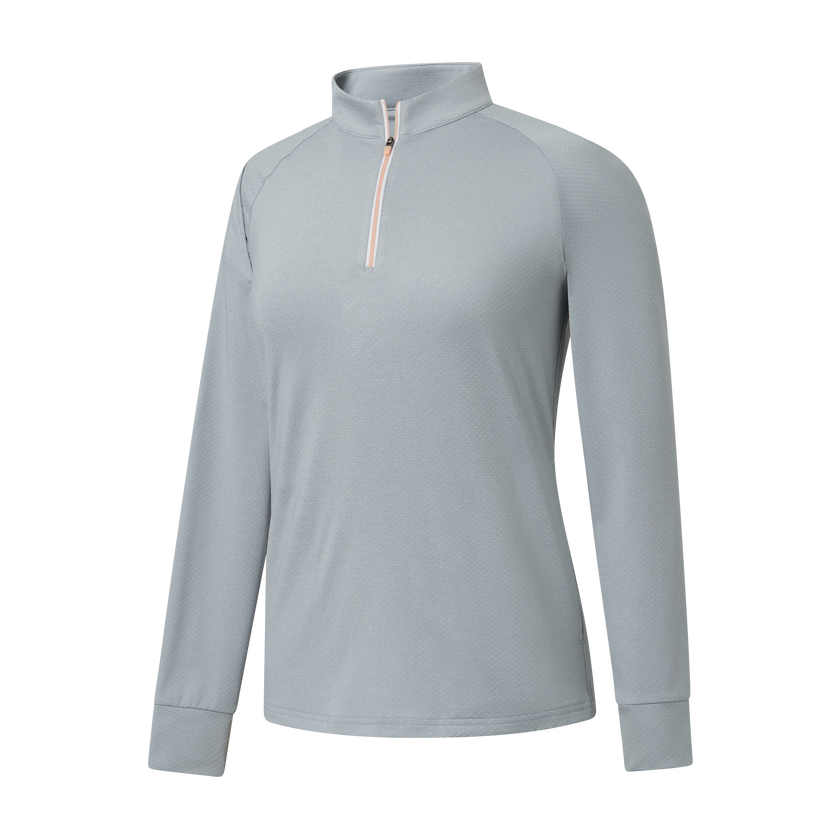 2025 FootJoy Women's 1/4 Zip Dot Jacquard Midlayer - Grey