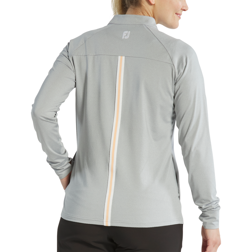 2025 FootJoy Women's 1/4 Zip Dot Jacquard Midlayer - Grey