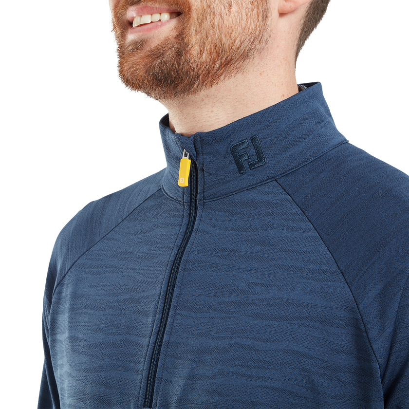 2025 FootJoy Men's Wave Jacquard Pullover - Navy