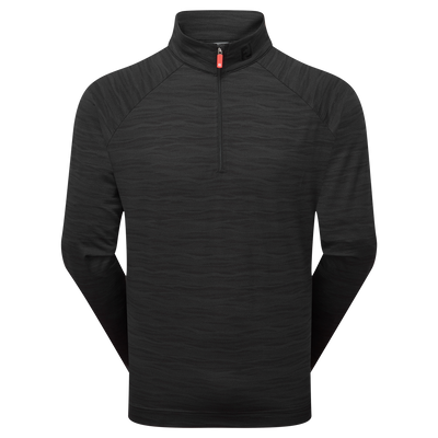 2025 FootJoy Men's Wave Jacquard Chill-Out Pullover - Black